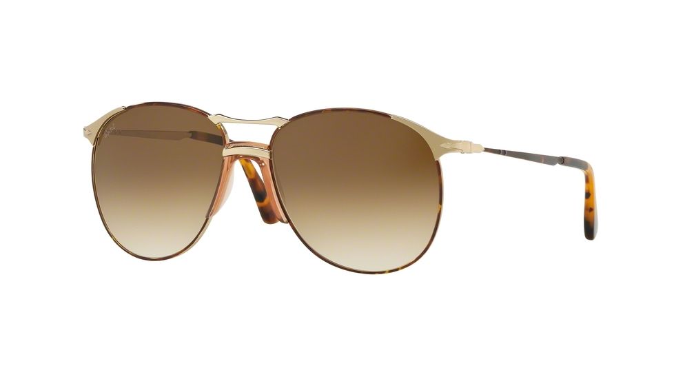 Persol PO2649S Prescription Sunglasses, 55mm, Havana Gold, PO2649S-107551-55-SV