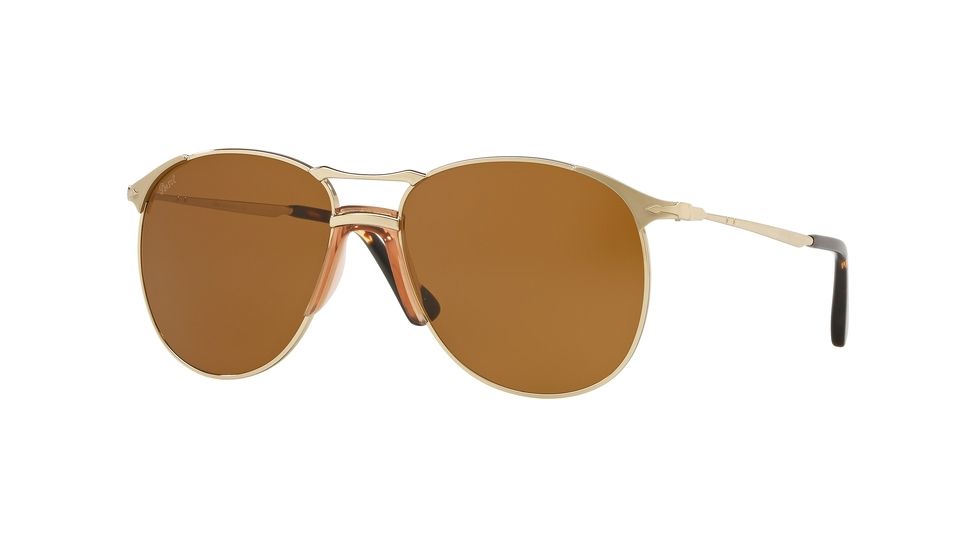 Persol PO2649S Prescription Sunglasses, 55mm, Gold, PO2649S-107633-55-SV