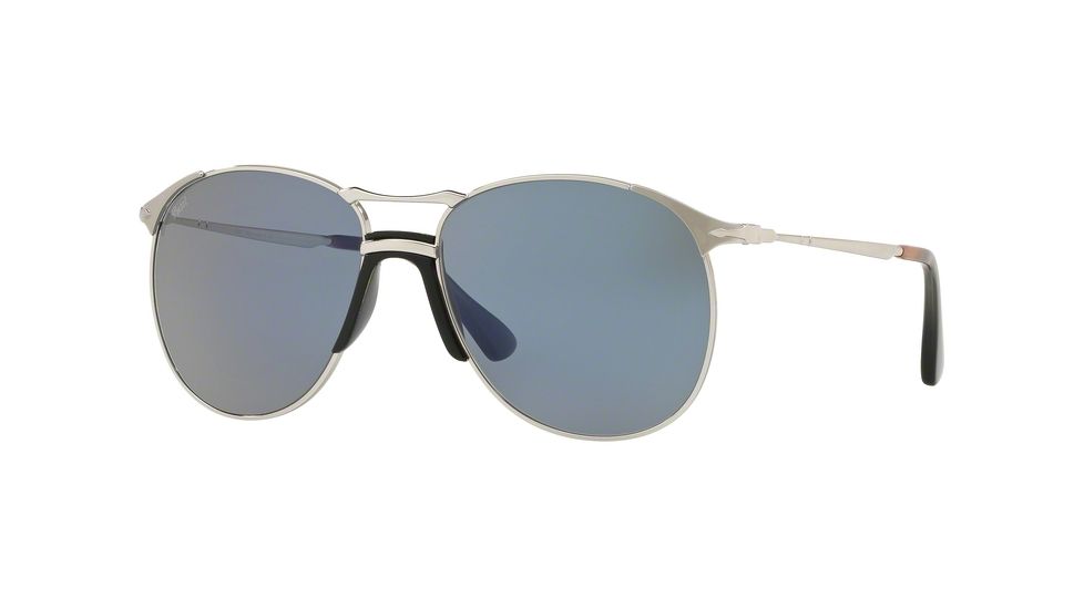 Persol PO2649S Prescription Sunglasses, 55mm, Silver, PO2649S-518-56-55-SV
