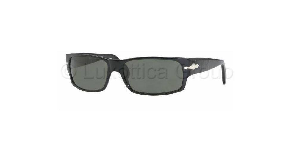 Persol PO2720S Single Vision Prescription Sunglasses, 60mm, Black Frame, Grey Lens, Polarized 95-48-6016