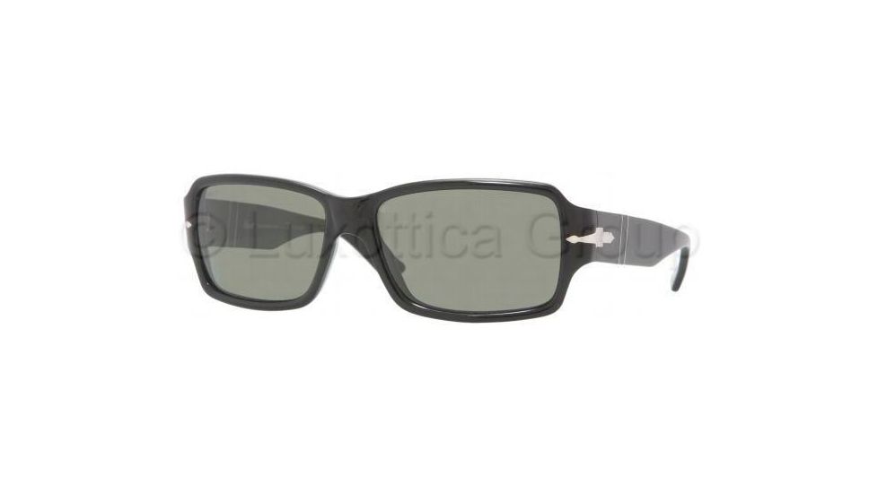 Persol PO2957S Single Vision Prescription Sunglasses PO2957S-95-31-5916 - Lens Diameter: 59 mm, Frame Color: Black