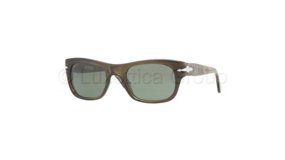 Persol PO2978S Single Vision Prescription Sunglasses PO2978S-921-31-5321 - Lens Diameter: 53 mm, Frame Color: Green Wood