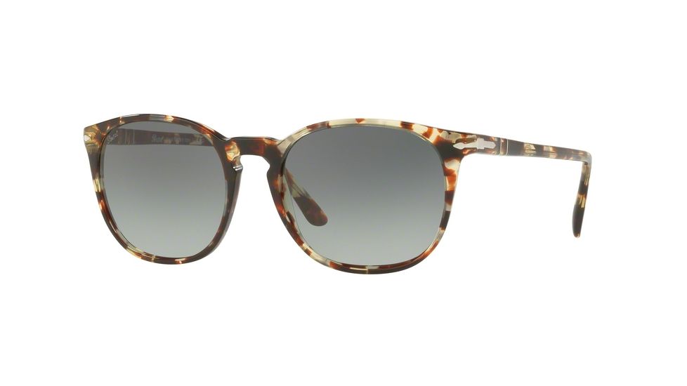 Persol PO3007S Sunglasses 105771-53 - Havana Grey-brown Frame, Gradient Grey Lenses