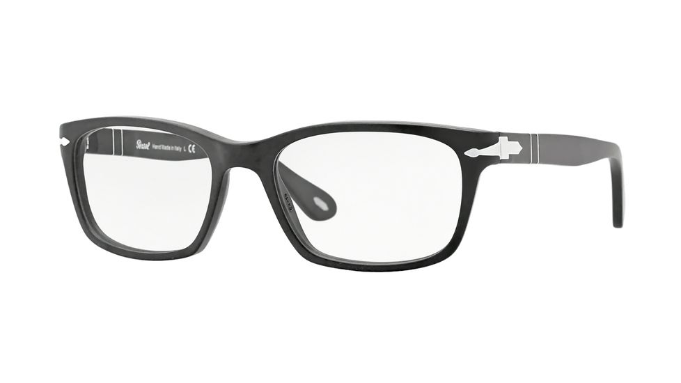 Persol PO3012V Progressive Prescription Eyeglasses 900-52 - Matte Black Frame, Demo Lens Lenses