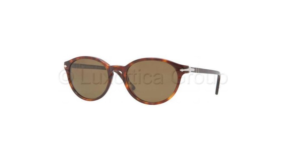 Persol PO3015S Sunglasses 24/57-5418 - Havana Frame, Crystal Brown Lenses