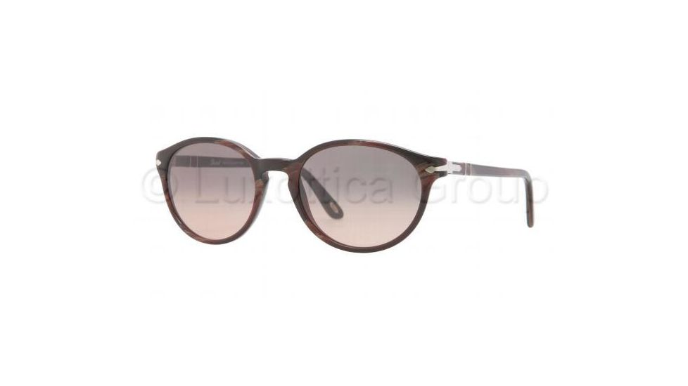 Persol PO3015S Sunglasses 983/87-5118 - Red Horn Frame, Crystal Pink Gradient Blue Lenses