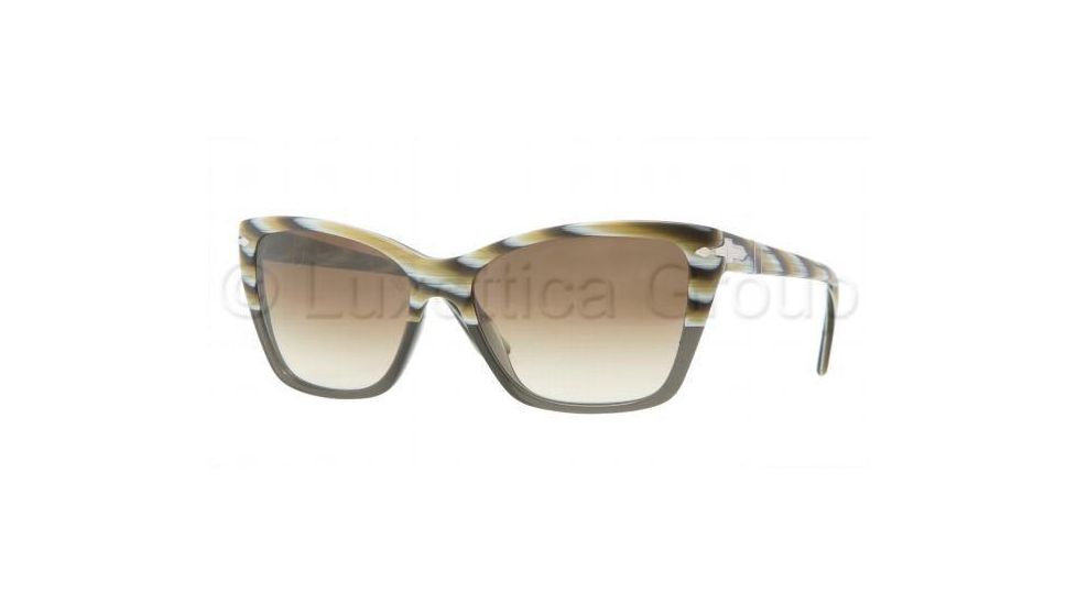 Persol PO3023S Bifocal Prescription Sunglasses PO3023S-954-51-5616 - Lens Diameter 56 mm, Frame Color Light Horn/Gray Crystal