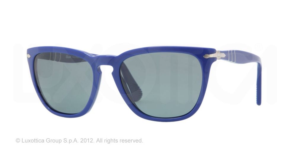 Persol PO3024S Progressive Prescription Sunglasses PO3024S-958-4N-55 - Lens Diameter 55 mm, Lens Diameter 55 mm, Frame Color Blue