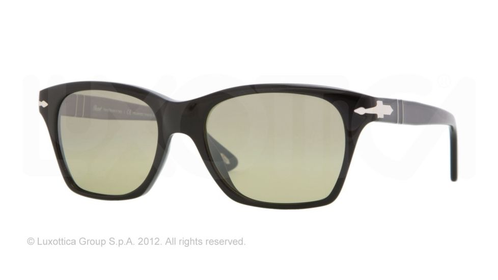 Persol PO3027S Progressive Prescription Sunglasses PO3027S-95-83-53 - Lens Diameter 53 mm, Frame Color Black