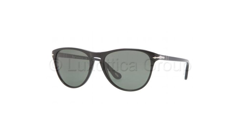 Persol PO3038S Single Vision Prescription Sunglasses PO3038S-95-31-5216 - Lens Diameter 52 mm, Frame Color Black