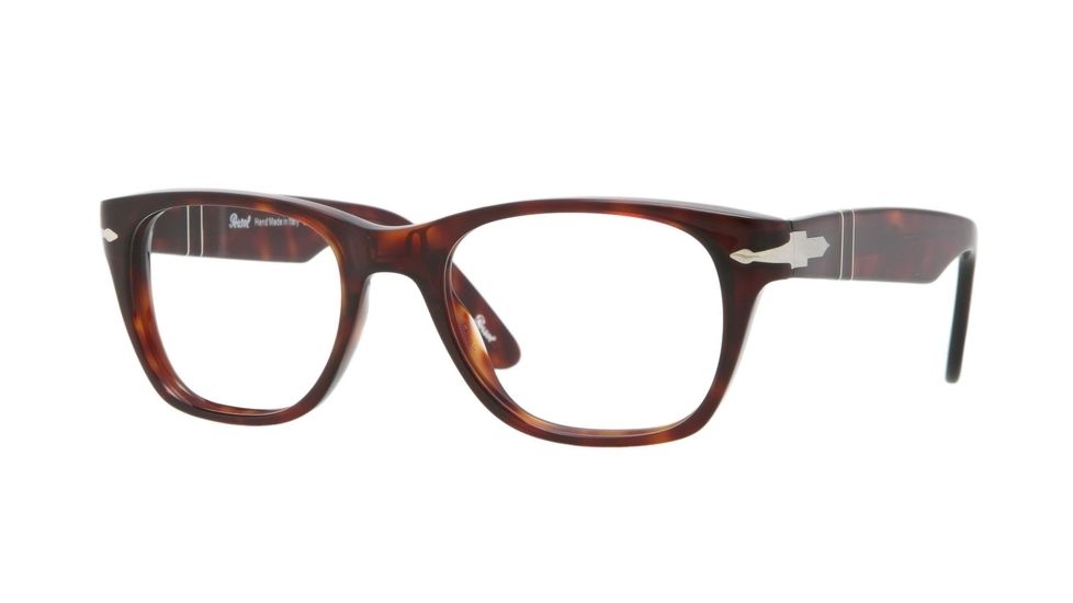 Persol PO3039V Progressive Prescription Eyeglasses 24-54 - Havana Frame, Demo Lens Lenses