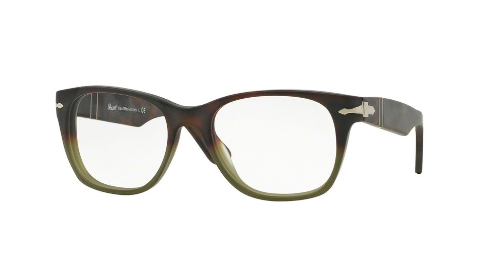 Persol PO3039V Progressive Prescription Eyeglasses 9030-54 - Havana Gradient Green Frame