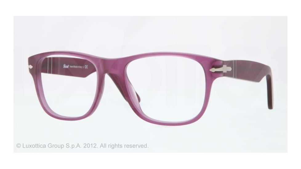 Persol PO3051V Progressive Prescription Eyeglasses 9002-52 - Violet Antique Frame, Demo Lens Lenses