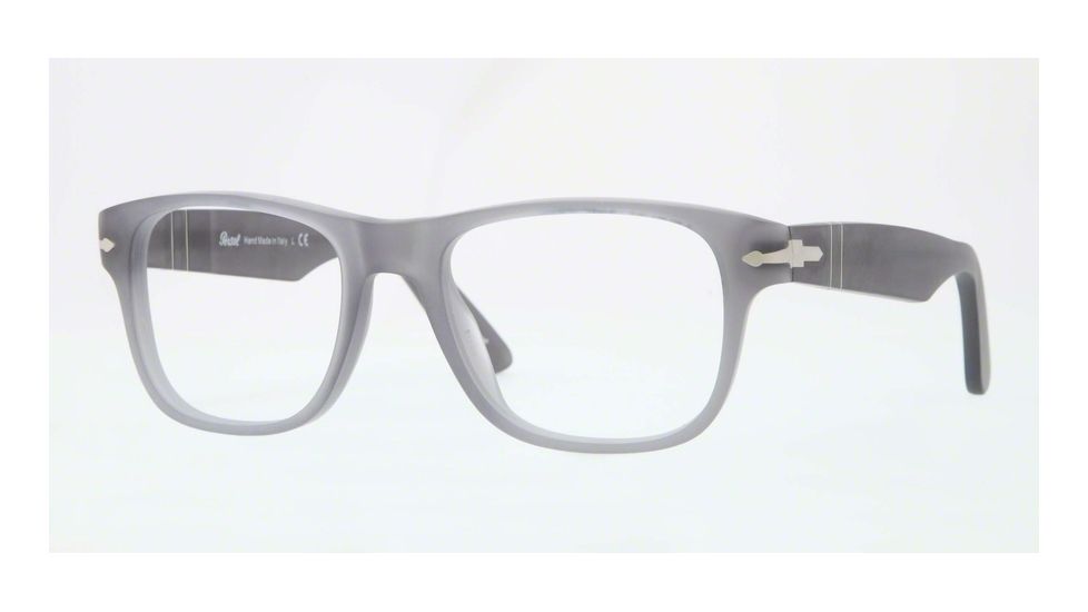 Persol PO3051V Progressive Prescription Eyeglasses 9004-52 - Grey Antique Frame, Demo Lens Lenses