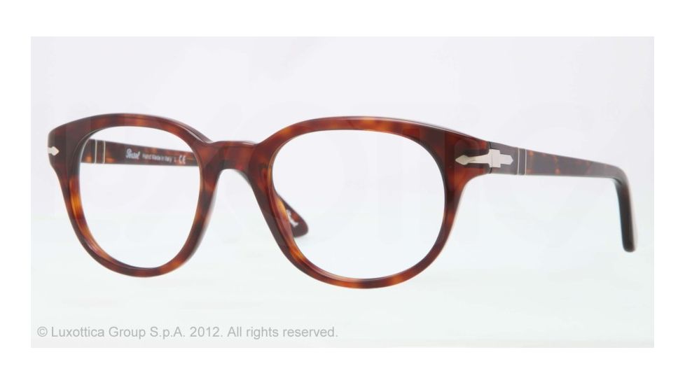 Persol PO3052V Bifocal Prescription Eyeglasses 24-50 - Havana Frame, Demo Lens Lenses
