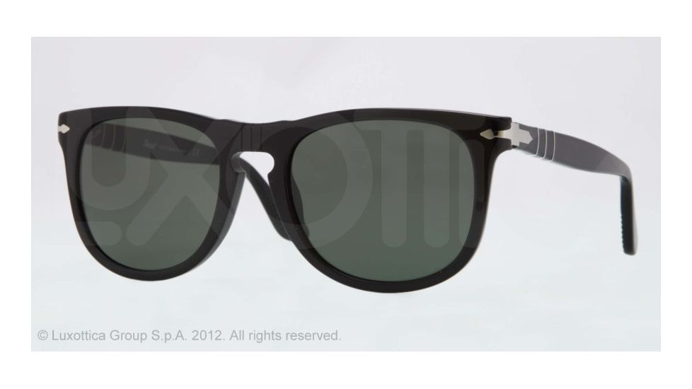 Persol PO3055S Progressive Prescription Sunglasses PO3055S-95-31-54 - Lens Diameter 54 mm, Frame Color Black