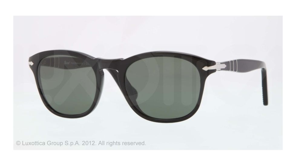 Persol PO3056S Single Vision Prescription Sunglasses PO3056S-95-31-51 - Lens Diameter 51 mm, Frame Color Black