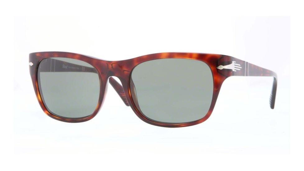 Persol PO3072S Single Vision Prescription Sunglasses PO3072S-24-31-54 - Lens Diameter 54 mm, Frame Color Havana