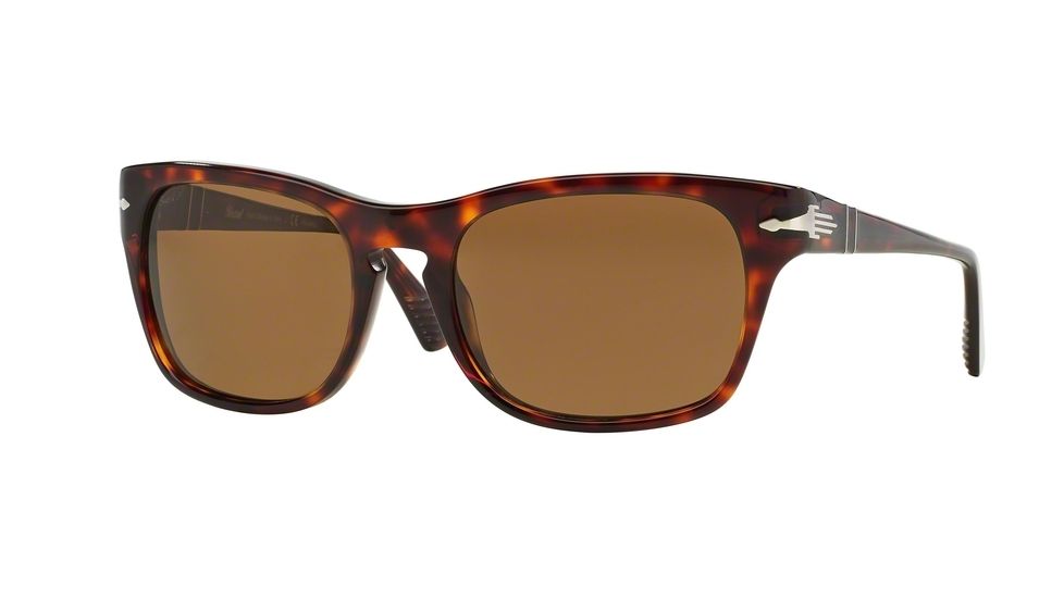 Persol PO3072S Single Vision Prescription Sunglasses PO3072S-24-57-54 - Lens Diameter 54 mm, Frame Color Havana