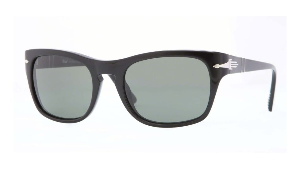 Persol PO3072S Single Vision Prescription Sunglasses PO3072S-95-31-54 - Lens Diameter 54 mm, Frame Color Black