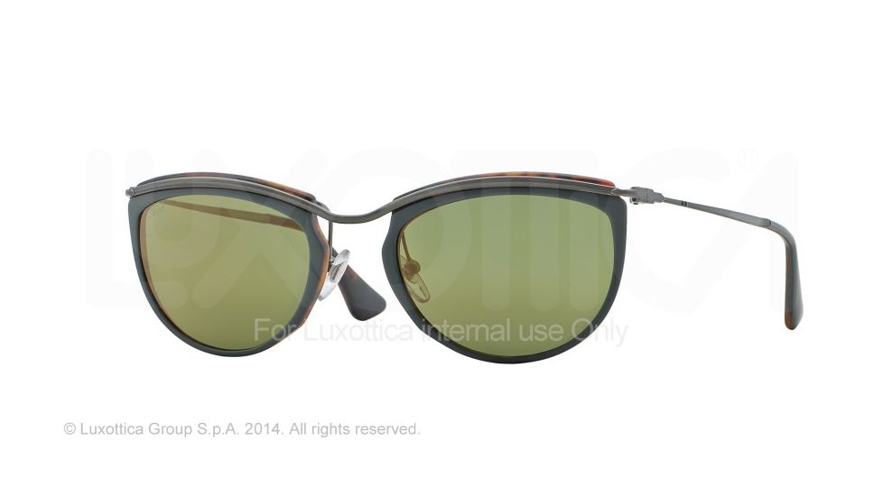 Persol PO3082S Progressive Prescription Sunglasses PO3082S-1007O8-52 - Lens Diameter 52 mm, Frame Color Top Green/matte Havana
