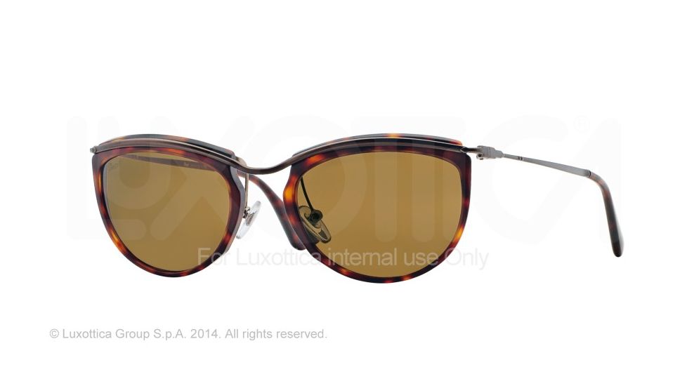 Persol PO3082S Progressive Prescription Sunglasses PO3082S-899-33-52 - Lens Diameter 52 mm, Frame Color Matte Havana