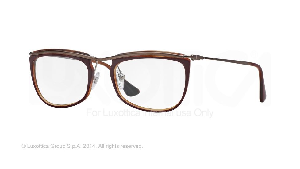 Persol PO3083V Bifocal Prescription Eyeglasses 1006-51 - Top Red/matte Havana Frame