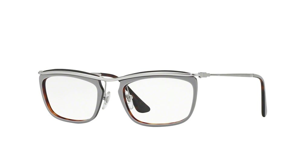Persol PO3084V Single Vision Prescription Eyeglasses 1008-53 - Top Grey/matte Havana Frame