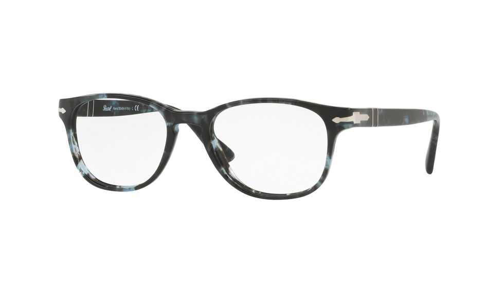Persol PO3085V Eyeglass Frames 1062-53 - Spotted Blue Matte Grey Frame