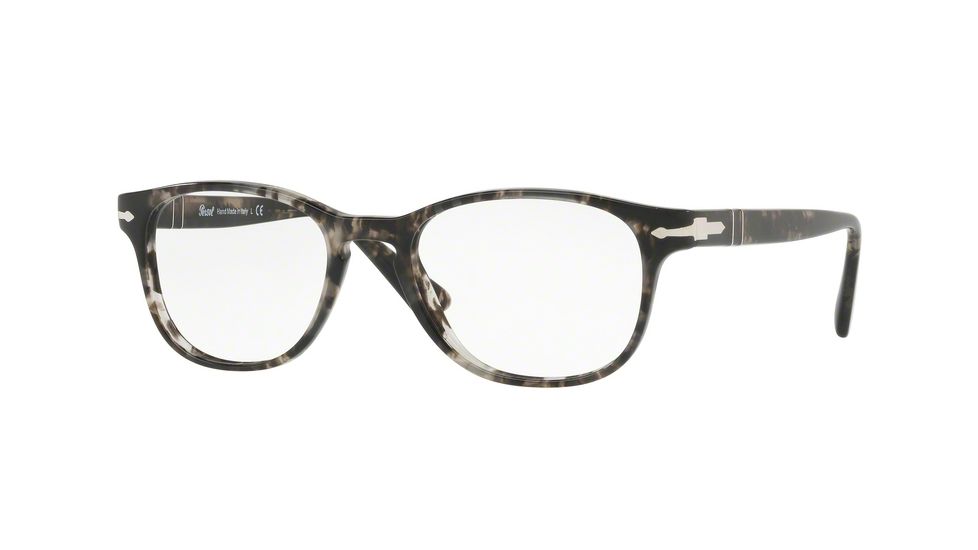 Persol PO3085V Eyeglass Frames 1063-53 - Spotted Grey Black Frame