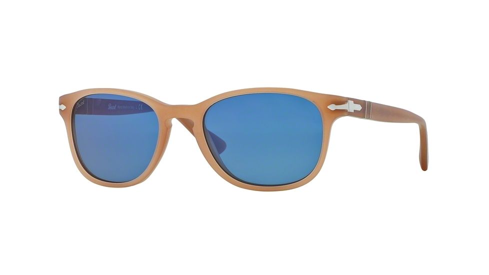 Persol PO3086S Sunglasses 901856-53 - Ambra Frame, Blue Lenses