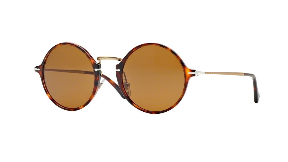 Persol PO3091SM Single Vision Prescription Sunglasses PO3091SM-24-33-49 - Lens Diameter 49 mm, Frame Color Havana