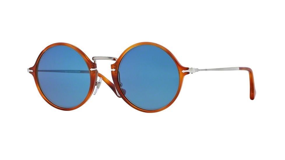 Persol PO3091SM Single Vision Prescription Sunglasses PO3091SM-96-56-49 - Lens Diameter 49 mm, Frame Color Light Havana