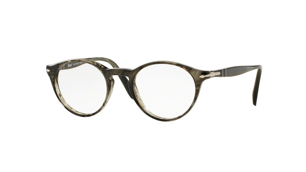 Persol PO3092V Progressive Prescription Eyeglasses 1020-50 - Striped Grey Frame