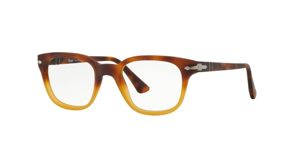Persol PO3093V Progressive Prescription Eyeglasses 9024-48 - Light Havana Gradient Yellow Frame