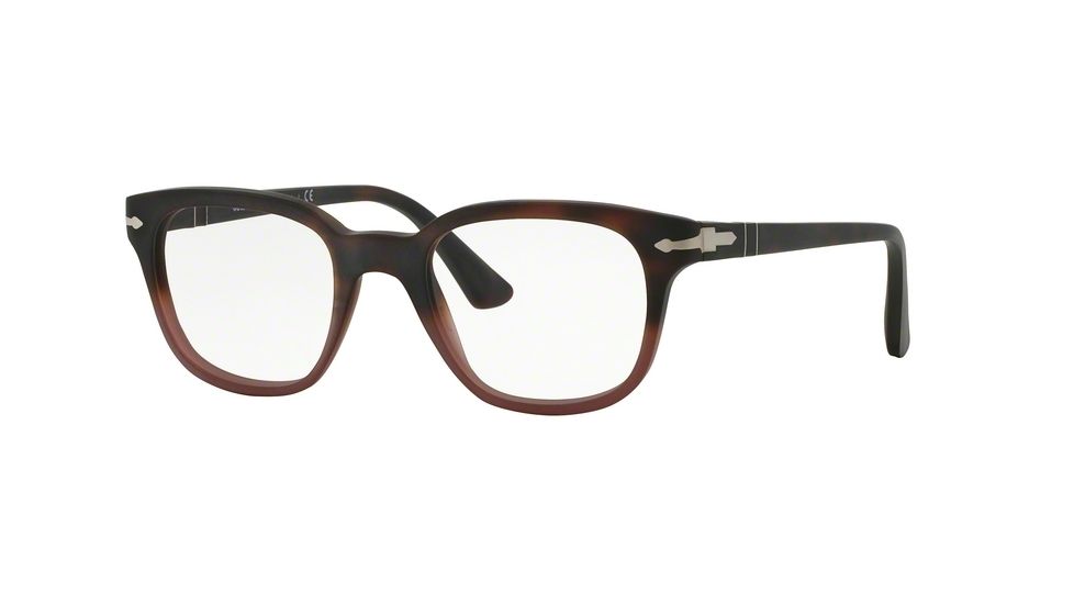 Persol PO3093V Progressive Prescription Eyeglasses 9025-50 - Havana Gradient Red Frame