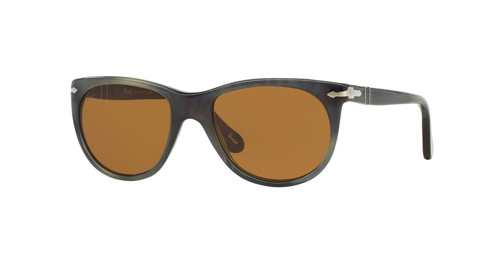 Persol PO3097S Bifocal Prescription Sunglasses PO3097S-101733-51 - Lens Diameter 51 mm, Frame Color Stripped Grey Havana