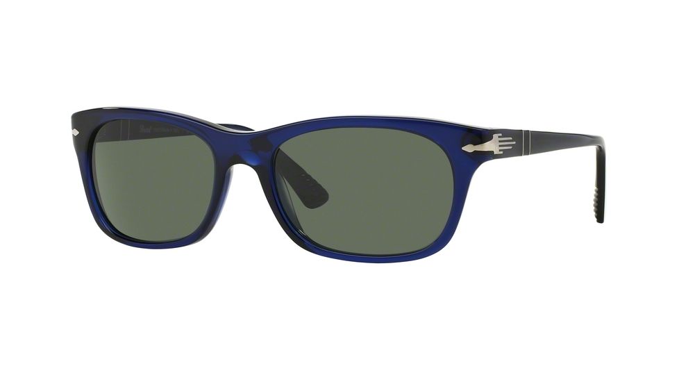 Persol PO3099S Bifocal Prescription Sunglasses PO3099S-181-31-56 - Lens Diameter 56 mm, Frame Color Blue