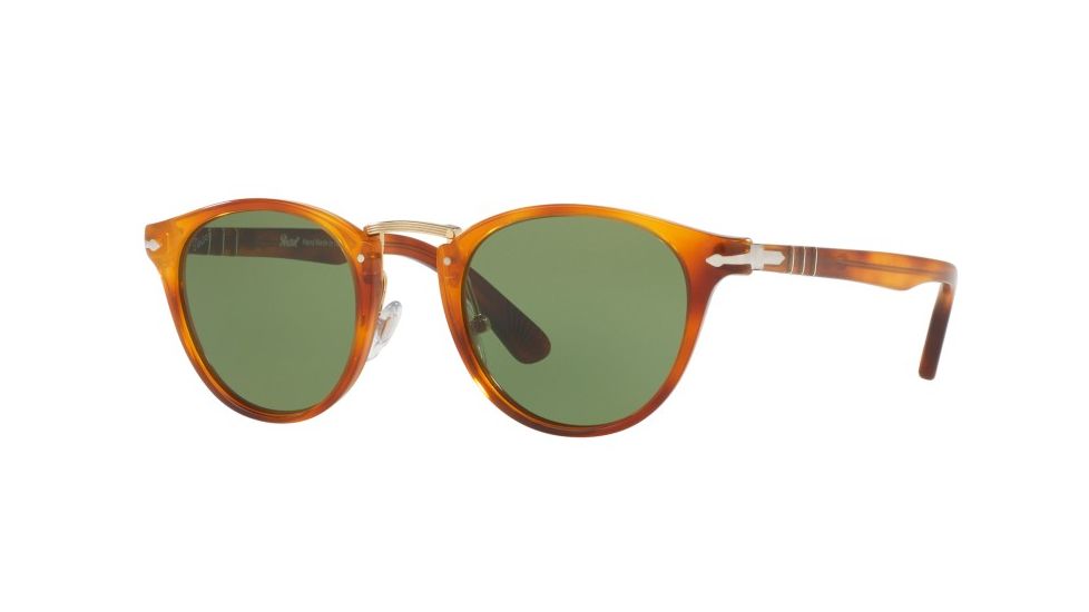 Persol PO3108S Single Vision Prescription Sunglasses PO3108S-96-4E-49 - Lens Diameter 49 mm, Frame Color Havana
