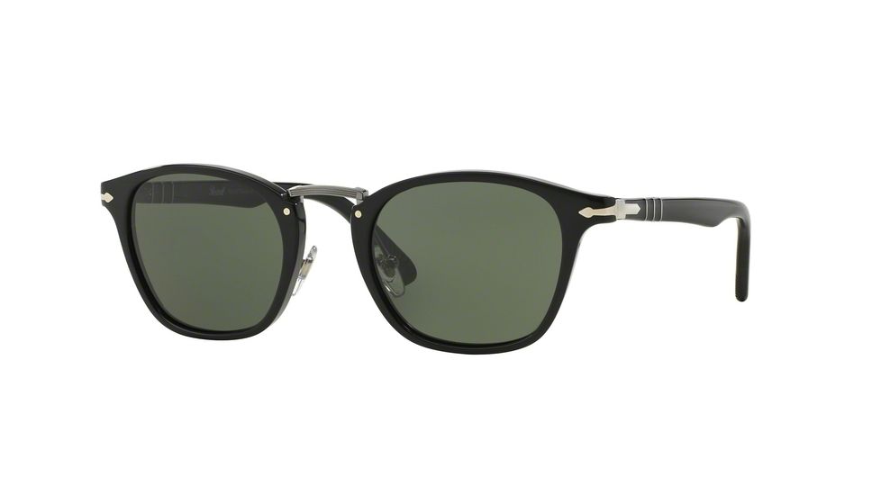 Persol PO3110S Single Vision Prescription Sunglasses PO3110S-95-31-49 - Lens Diameter 49 mm, Frame Color Black