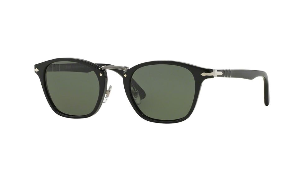 Persol PO3110S Single Vision Prescription Sunglasses PO3110S-95-58-51 - Lens Diameter 51 mm, Frame Color Black