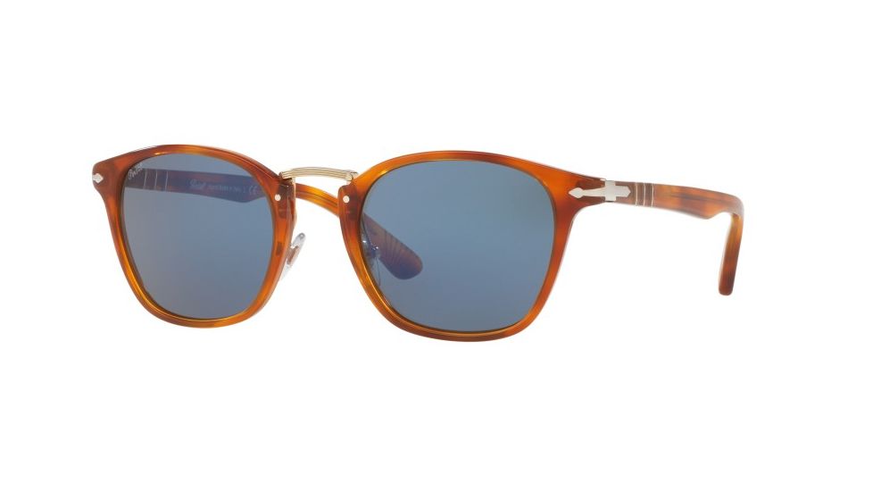 Persol PO3110S Single Vision Prescription Sunglasses PO3110S-96-56-51 - Lens Diameter 51 mm, Frame Color Havana
