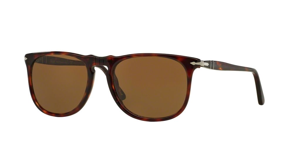 Persol PO3113S Sunglasses 24/57-54 - Havana Frame, Brown Polarized Lenses