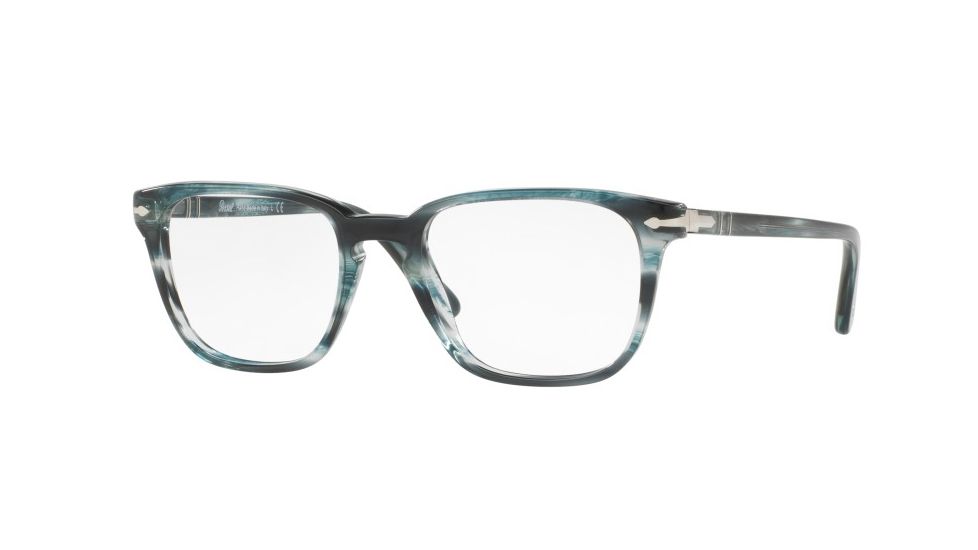 Persol PO3117V Single Vision Prescription Eyeglasses 1051-53 - Striped Grey Frame