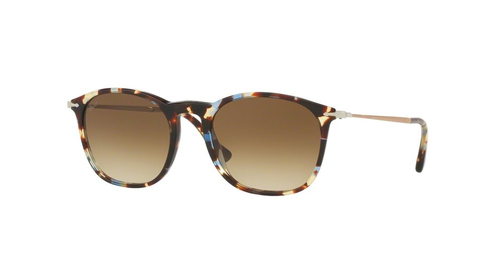 Persol PO3124S Sunglasses 105851-50 - Havana Azure Brown Frame, Clear Gradient Brown Lenses