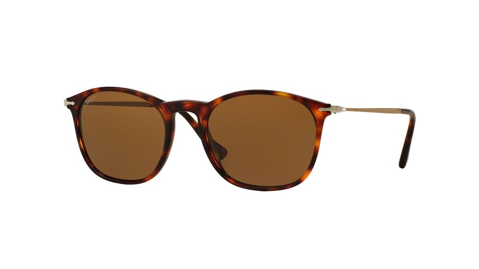 Persol PO3124S Sunglasses 24/57-50 - Havana Frame, Brown Polarized Lenses