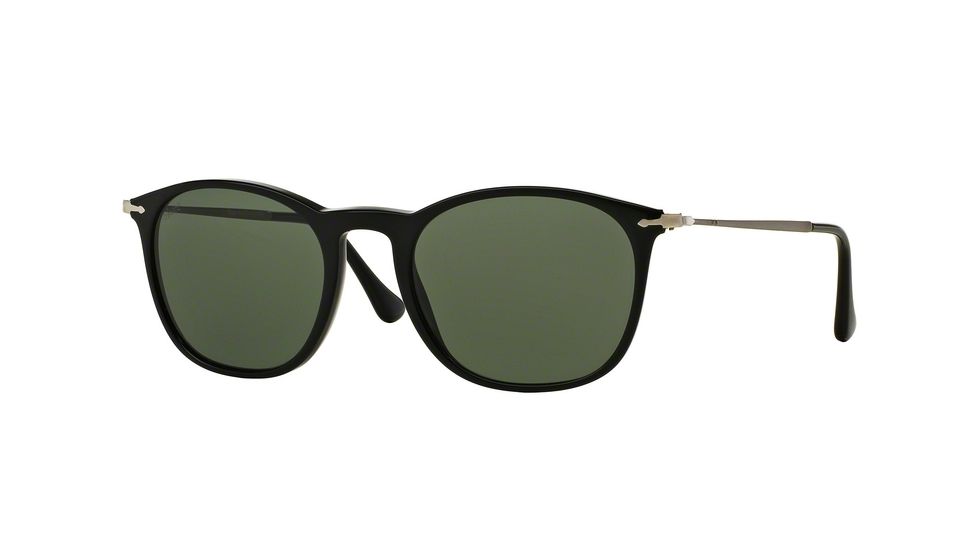 Persol PO3124S Sunglasses 95/31-50 - Black Frame, Green Lenses