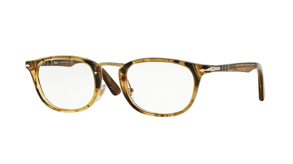 Persol PO3126V Bifocal Prescription Eyeglasses 1021-48 - Striped Light Brown Frame