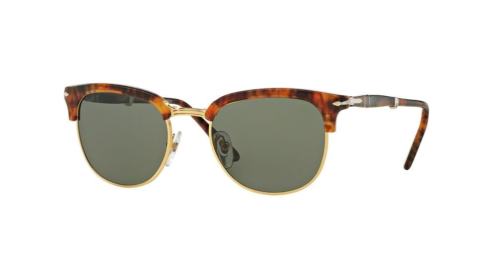 Persol PO3132S Single Vision Prescription Sunglasses PO3132S-108-58-51 - Lens Diameter 51 mm, Frame Color Caffe'