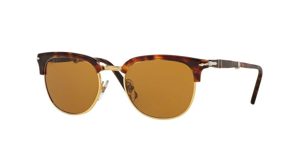 Persol PO3132S Single Vision Prescription Sunglasses PO3132S-24-33-51 - Lens Diameter 51 mm, Frame Color Havana
